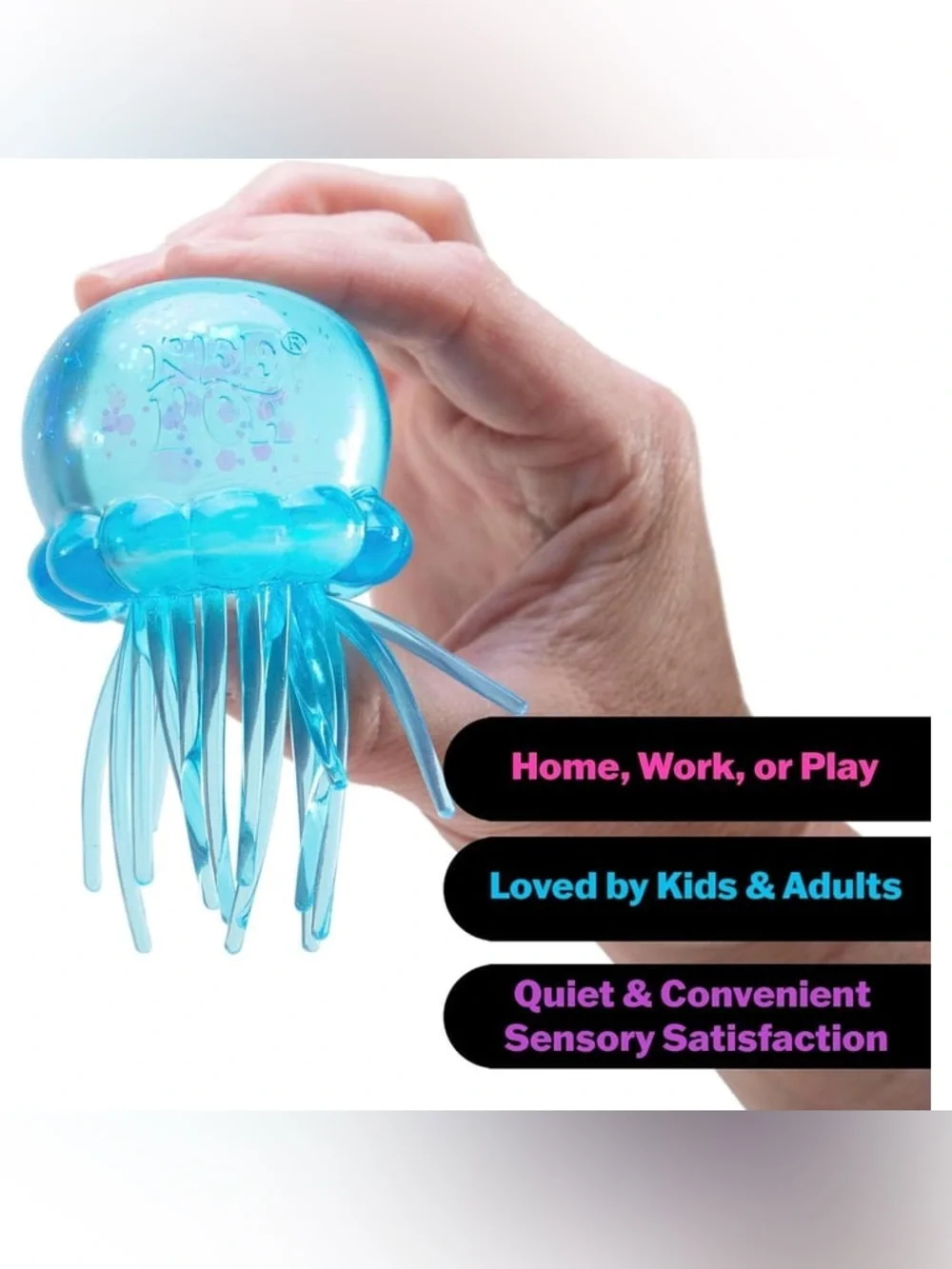NEE DOH Jelly Squish Squid BLUE 💙 Sealed Viral squishy toy NeeDoh NEW in box RTS